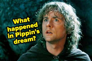 A character portraying Pippin from The Lord of the Rings looks surprised. Text on image: